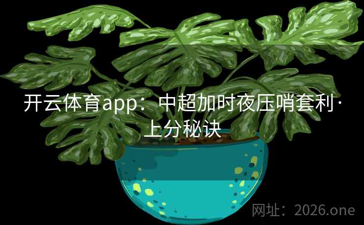 开云体育app:中超加时夜压哨套利·上分秘诀 开云体育app:中超加时夜压哨套利·上分秘诀